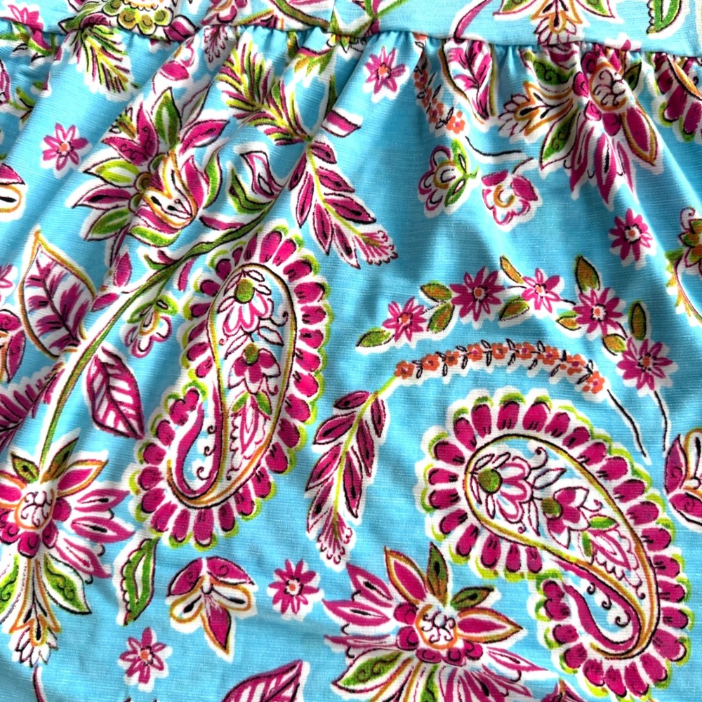 Dear Scarlett Lizzy Forever Flutter Sleeve Dress Small Blue/Pink Paisley NWT - Picture 7 of 8